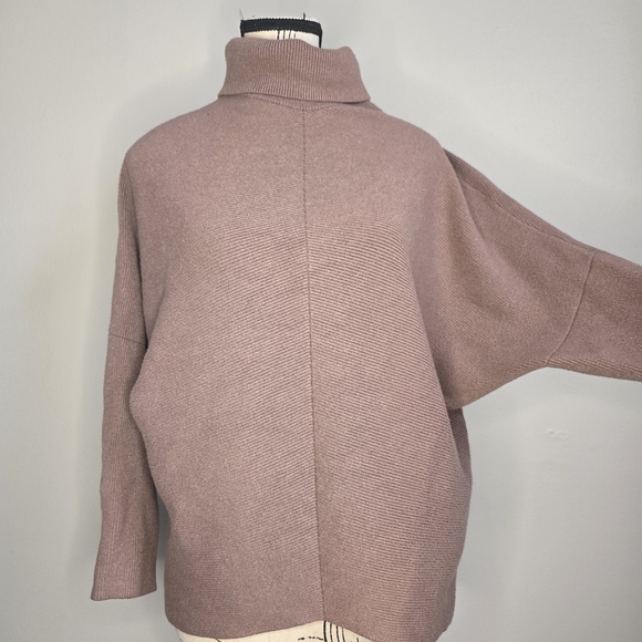 Sweaters - Women's Cozy Turtleneck Sweater - Pink